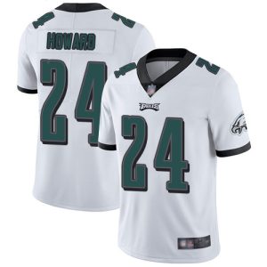 Nike Eagles #24 Jordan Howard White Men's Stitched NFL Vapor Untouchable Limited Jersey - Custom Name