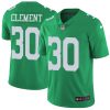 Nike Eagles #30 Corey Clement Green Men's Stitched NFL Limited Rush Jersey - Custom Name