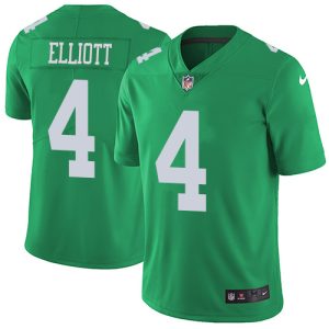 Nike Eagles #4 Jake Elliott Green Men's Stitched NFL Limited Rush Jersey - Custom Name