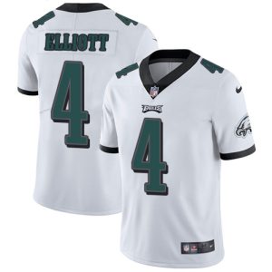 Nike Eagles #4 Jake Elliott White Men's Stitched NFL Vapor Untouchable Limited Jersey - Custom Name