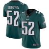 Nike Eagles #52 Asantay Brown Midnight Green Team Color Men's Stitched NFL Vapor Untouchable Limited Jersey - Custom Name