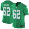 Nike Eagles #62 Jason Kelce Green Men's Stitched NFL Limited Rush Jersey - Custom Name