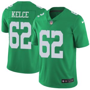 Nike Eagles #62 Jason Kelce Green Men's Stitched NFL Limited Rush Jersey - Custom Name