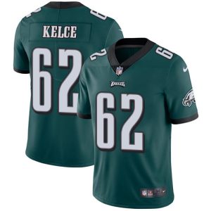 Nike Eagles #62 Jason Kelce Midnight Green Team Color Men's Stitched NFL Vapor Untouchable Limited Jersey - Custom Name