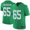 Nike Eagles #65 Lane Johnson Green Men's Stitched NFL Limited Rush Jersey - Custom Name