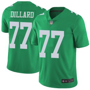 Nike Eagles #77 Andre Dillard Green Men's Stitched NFL Limited Rush Jersey - Custom Name