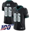 Nike Eagles #86 Zach Ertz Black Alternate Men's Stitched NFL 100th Season Vapor Limited Jersey - Custom Name