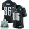 Nike Eagles #86 Zach Ertz Black Alternate Super Bowl LII Champions Men's Stitched NFL Vapor Untouchable Limited Jersey - Custom Name