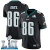 Nike Eagles #86 Zach Ertz Black Alternate Super Bowl LII Men's Stitched NFL Vapor Untouchable Limited Jersey - Custom Name