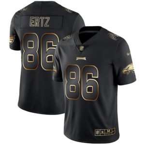 Nike Eagles #86 Zach Ertz Black Gold Men's Stitched NFL Vapor Untouchable Limited Jersey - Custom Name