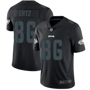 Nike Eagles #86 Zach Ertz Black Men's Stitched NFL Limited Rush Impact Jersey - Custom Name