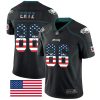 Nike Eagles #86 Zach Ertz Black Men's Stitched NFL Limited Rush USA Flag Jersey - Custom Name