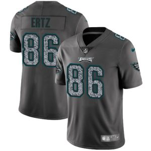 Nike Eagles #86 Zach Ertz Gray Static Men's Stitched NFL Vapor Untouchable Limited Jersey - Custom Name