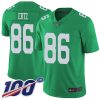 Nike Eagles #86 Zach Ertz Green Men's Stitched NFL Limited Rush 100th Season Jersey - Custom Name
