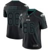Nike Eagles #86 Zach Ertz Lights Out Black Men's Stitched NFL Limited Rush Jersey - Custom Name