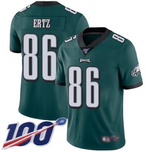 Nike Eagles #86 Zach Ertz Midnight Green Team Color Men's Stitched NFL 100th Season Vapor Limited Jersey - Custom Name