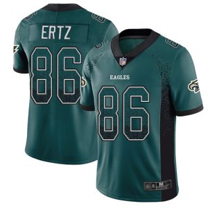 Nike Eagles #86 Zach Ertz Midnight Green Team Color Men's Stitched NFL Limited Rush Drift Fashion Jersey - Custom Name
