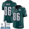 Nike Eagles #86 Zach Ertz Midnight Green Team Color Super Bowl LII Men's Stitched NFL Vapor Untouchable Limited Jersey - Custom Name