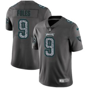 Nike Eagles #9 Nick Foles Gray Static Men's Stitched NFL Vapor Untouchable Limited Jersey - Custom Name