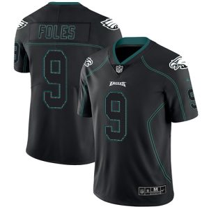 Nike Eagles #9 Nick Foles Lights Out Black Men's Stitched NFL Limited Rush Jersey - Custom Name