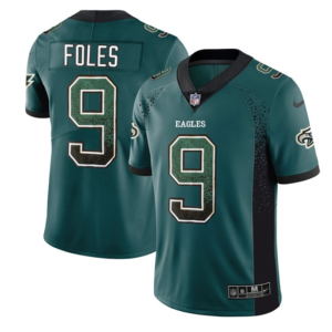 Nike Eagles #9 Nick Foles Midnight Green Team Color Men's Stitched NFL Limited Rush Drift Fashion Jersey - Custom Name