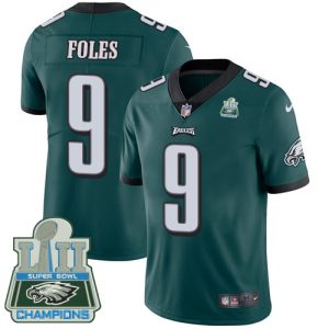 Nike Eagles #9 Nick Foles Midnight Green Team Color Super Bowl LII Champions Men's Stitched NFL Vapor Untouchable Limited Jersey - Custom Name