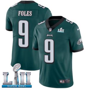 Nike Eagles #9 Nick Foles Midnight Green Team Color Super Bowl LII Men's Stitched NFL Vapor Untouchable Limited Jersey - Custom Name