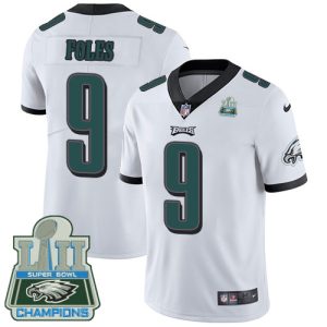 Nike Eagles #9 Nick Foles White Super Bowl LII Champions Men's Stitched NFL Vapor Untouchable Limited Jersey - Custom Name
