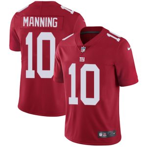 Nike Giants #10 Eli Manning Red Alternate Men's Stitched NFL Vapor Untouchable Limited Jersey - Custom Name