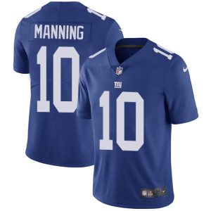 Nike Giants #10 Eli Manning Royal Blue Team Color Men's Stitched NFL Vapor Untouchable Limited Jersey - Custom Name