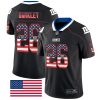 Nike Giants #26 Saquon Barkley Black Men's Stitched NFL Limited Rush USA Flag Jersey - Custom Name