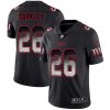 Nike Giants #26 Saquon Barkley Black Men's Stitched NFL Vapor Untouchable Limited Smoke Fashion Jersey - Custom Name