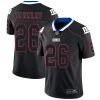 Nike Giants #26 Saquon Barkley Lights Out Black Men's Stitched NFL Limited Rush Jersey - Custom Name
