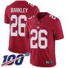 Nike Giants #26 Saquon Barkley Red Alternate Men's Stitched NFL 100th Season Vapor Limited Jersey - Custom Name