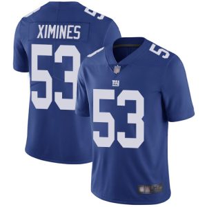 Nike Giants #53 Oshane Ximines Royal Blue Team Color Men's Stitched NFL Vapor Untouchable Limited Jersey - Custom Name