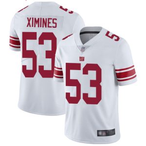 Nike Giants #53 Oshane Ximines White Men's Stitched NFL Vapor Untouchable Limited Jersey - Custom Name
