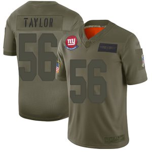 Nike Giants #56 Lawrence Taylor Camo Men's Stitched NFL Limited 2019 Salute To Service Jersey - Custom Name