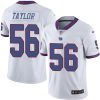 Nike Giants #56 Lawrence Taylor White Men's Stitched NFL Limited Rush Jersey - Custom Name