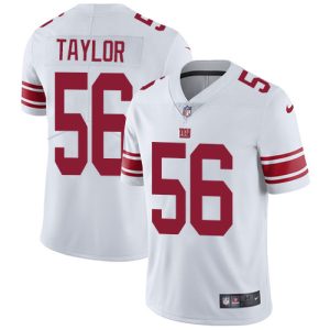 Nike Giants #56 Lawrence Taylor White Men's Stitched NFL Vapor Untouchable Limited Jersey - Custom Name