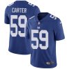 Nike Giants #59 Lorenzo Carter Royal Blue Team Color Men's Stitched NFL Vapor Untouchable Limited Jersey - Custom Name