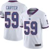 Nike Giants #59 Lorenzo Carter White Men's Stitched NFL Limited Rush Jersey - Custom Name