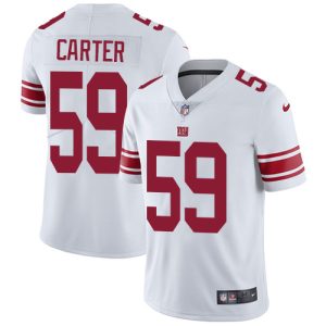 Nike Giants #59 Lorenzo Carter White Men's Stitched NFL Vapor Untouchable Limited Jersey - Custom Name