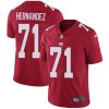 Nike Giants #71 Will Hernandez Red Alternate Men's Stitched NFL Vapor Untouchable Limited Jersey - Custom Name