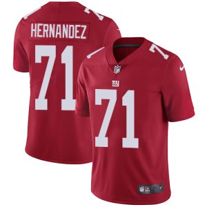 Nike Giants #71 Will Hernandez Red Alternate Men's Stitched NFL Vapor Untouchable Limited Jersey - Custom Name