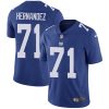 Nike Giants #71 Will Hernandez Royal Blue Team Color Men's Stitched NFL Vapor Untouchable Limited Jersey - Custom Name