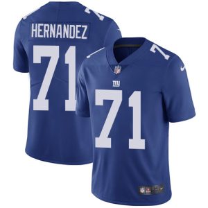 Nike Giants #71 Will Hernandez Royal Blue Team Color Men's Stitched NFL Vapor Untouchable Limited Jersey - Custom Name