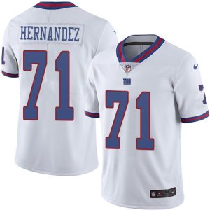 Nike Giants #71 Will Hernandez White Men's Stitched NFL Limited Rush Jersey - Custom Name