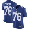 Nike Giants #76 Nate Solder Royal Blue Team Color Men's Stitched NFL Vapor Untouchable Limited Jersey - Custom Name