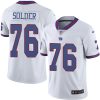 Nike Giants #76 Nate Solder White Men's Stitched NFL Limited Rush Jersey - Custom Name