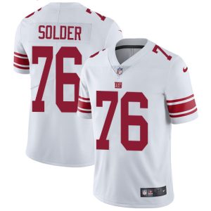 Nike Giants #76 Nate Solder White Men's Stitched NFL Vapor Untouchable Limited Jersey - Custom Name